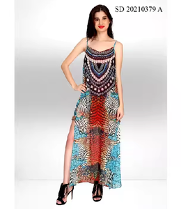 Élégant et confortable 100% coton pour femmes, robes de soirée brodées en laine florale, simple et douce pour les occasions décontractées, usage quotidien - Product Image 2