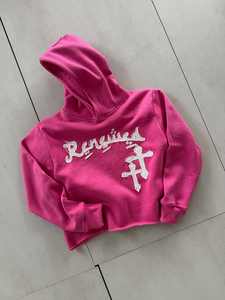 Customized Streetwear Distressed Embroidery Pullover Hoodie For Unisex <b>100</b>%Cotton 450GSM Flees - Product Image 3