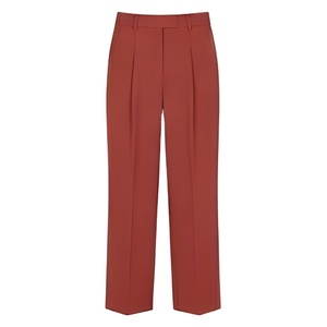 กางเกงผ้าแคนวาสลำลองสำหรับผู้หญิง เอวกลาง รูดเชือก แห้งเร็ว ระบายอากาศดี ผ้าฝ้าย 100% - Product Image 1