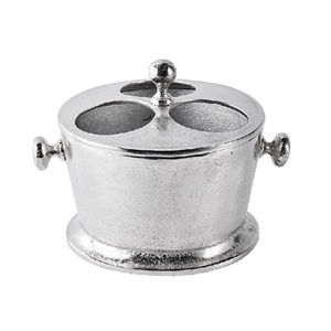 Seaux à glace faits à la main de couleur argent de conception antique fournitures de barre de grande taille de haute qualité matériel en métal - Product Image 4