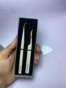 Pinzas Profesionales para Pestañas de Acero Inoxidable, Suaves, Antimagnéticas, Modernas, de Grado Salón, Herramientas de Belleza, Nano-Revestidas, para Extensión de Pestañas - Product Image 6