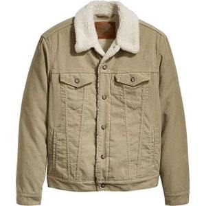 Chaqueta de bombardero de cuello alto con capucha de cuero genuino transpirable de lona de alta calidad para hombre - Product Image 5