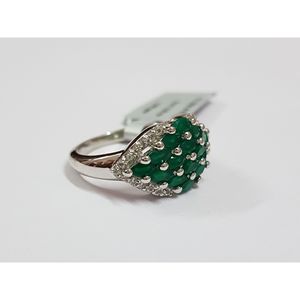 Women's Natural <b>Green</b> Onyx <b>Ring</b> in 925 Sterling Silver Shah Gems Diamond <b>Rings</b> - Product Image 4