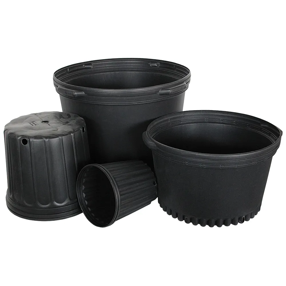 Leverancier Groothandel Zwarte Pp Bloemenboomplanter Potten 3 5 6 7 10 15 Gallon Tuinkwekerij Buitenplanten Plastic Potten