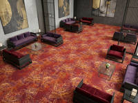 Dalles de moquette florales personnalisées de luxe, antistatiques, couleur personnalisée moderne, abstraites, qualité commerciale, revêtement de sol pour bureaux, hôtels haut de gamme