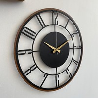 Estante de pared de hierro de lujo Vertical de alta calidad de 60cm y 24 horas, minimalismo Industrial, números romanos, diseño Art Deco, Color personalizado
