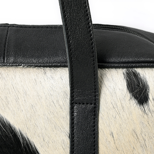 Sac de voyage mini en cuir de vachette pleine fleur fait main, sac de sport et de week-end léger grande capacité - Product Image 5