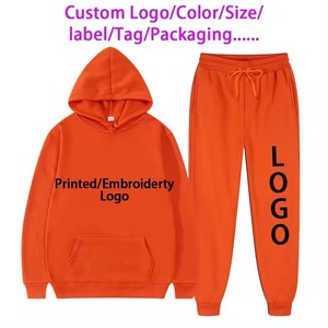 2024 New Tech ensemble de survêtement en polaire de couleur unie pour hommes Logo personnalisé taille XL pour l'entraînement d'hiver - Product Image 6