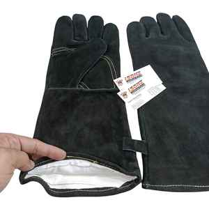 ISONZ hiver travail gants de sécurité Tig soudage vache cuir fendu résistant à la chaleur étanche Anti-coupure Anti-impact anti-dérapant - Product Image 4