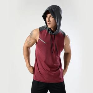 Best Quality Men Sport Hooded <b>Vest</b> <b>Running</b> Training Quick Drying Tank Tops Hoodies Workout Reflective Stripe Sleeveless <b>Vest</b> - Product Image 3