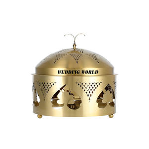 Casserole en acier inoxydable avec finition personnalisée à double paroi Casserole de forme ronde de luxe Nouveau chauffe-plats en métal vendu en gros - Product Image 6