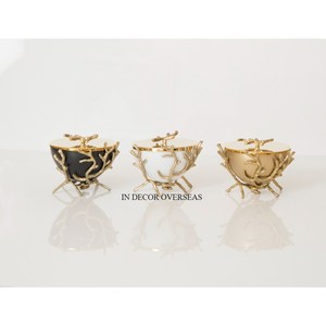 Nuevo patrón llegada diseñador de lujo de alta resistencia Metal chapado en oro y color negro recubierto de polvo quemador de incienso Bakhoor DE LA India - Product Image 4