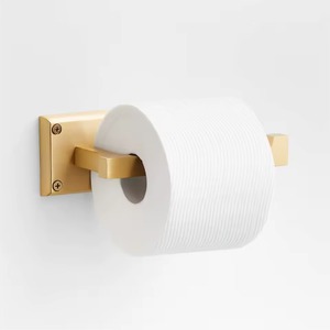 El fabuloso soporte de papel higiénico de metal ofrece soporte confiable para rollos jumbo o extra gruesos sin necesidad de doblar o romper. - Product Image 3