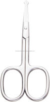 Ciseaux de manucure de précision en acier inoxydable à pointe ronde, ciseaux professionnels pour les cuticules, les sourcils, les poils du nez, soins personnels