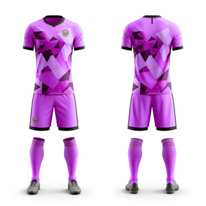 Uniforme de Fútbol Azul Cielo en Oferta, Conjunto de Camiseta y Pantalones Cortos con Diseño Fragmentado, Ropa Deportiva para Equipos, Kit de Entrenamiento - Product Image 4