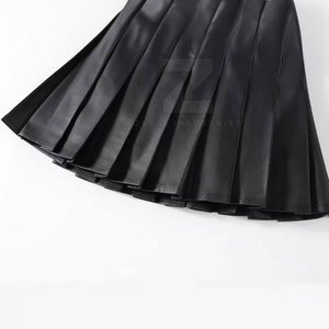 Jupe en cuir pour femme de haute qualité, personnalisée, respirante, écologique, longueur genou, style décontracté, toutes saisons, vente en gros - Product Image 6