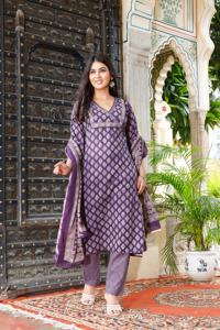 Nueva moda tradicional india Jaipuri estampado algodón Kurti conjunto bordado señoras Kurta para fiestas de invierno de verano-Jaipur directo - Product Image 5