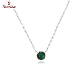 Collar con colgante de malaquita de Plata de Ley 925 a la moda, diseño único con chapado en plata, hermosa joyería de piedras preciosas naturales - Product Image 2