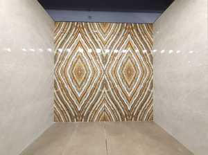 Azulejos de porcelana de gran formato súper brillante de 600x1200mm, aspecto de mármol moderno, Selmon Stardust perno, suelo comercial de Oro de bosque azul - Product Image 6