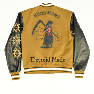 Veste Letterman pour homme, automne-hiver, style vintage, col montant, logo personnalisable sur le devant, 100% coton, séchage rapide, respirante - Product Image 1