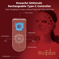 Masque facial en silicone léger et portable SunPlus, vente en gros, masque facial 3D creux, thérapie par lumière rouge LED PDT, masque de beauté pour le visage