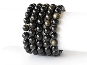 Wholesale Best Quality Golden Obsidian 8mm <b>Healing</b> <b>Bracelet</b> Semi Precious Natural Crystal For Meditation Jewelry - Product Image 4