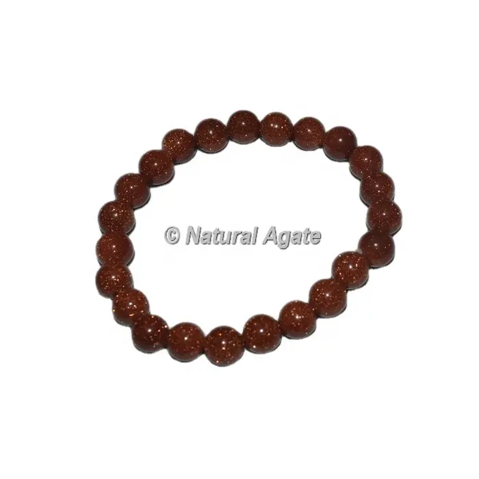 Natural 8mm Stone Brown Sunstone Gemstone Bracelets natural beads sunstone gemstone healing crystals beaded bracelets for sale