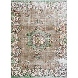 พรมขนสัตว์ถักมือลายกราฟิกสีเขียววินเทจทรงสี่เหลี่ยมผืนผ้าสำหรับบ้าน พรมปูพื้นห้องนั่งเล่นขนาดใหญ่ พรมปูพื้นทางเดิน รุ่น Pae-3242 - Product Image 1