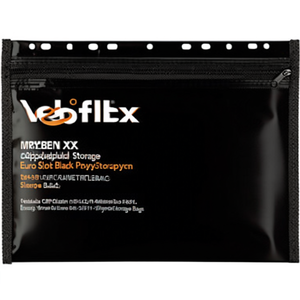 Veloflex VELOBAG XS Zippered Multipurpose <b>Storage</b> Bag Euro Slot Black Polypropylene - Product Image 2
