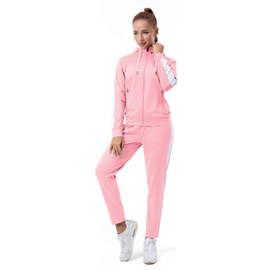 Vente en gros de survêtements taille plus personnalisés pour femmes, sport, course, jogging, fitness, gym 100% coton - Product Image 2