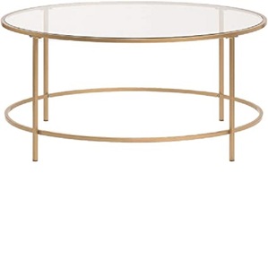 Mesa de centro de forma redonda de Metal martillado, muebles decorativos para el hogar y la Oficina, bandeja de té y café, mesa de soporte, gran oferta - Product Image 2