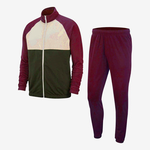Conjunto Deportivo de Invierno de Dos Piezas con Estampado, Chaqueta Cortavientos con Cuello Alto y Logotipo, Ropa Deportiva de Poliéster para Gimnasio - Product Image 2