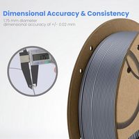 Filament PLA 1,75 mm Noir 1 kg Filament pour imprimante 3D Précision dimensionnelle +/- 0,02 mm 1 kg Filament compatible avec les imprimantes 3D Bambu Lab