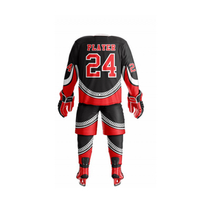 Uniforme de hockey sur glace personnalisé en polyester OEM et ODM, broderie, twill, entièrement sublimé, vêtements de hockey sur glace - Product Image 5