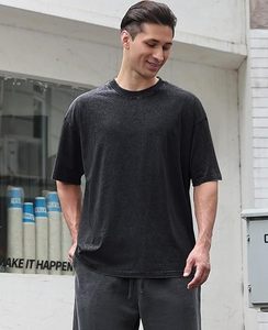 เสื้อยืดคอตตอนหนานุ่ม พิมพ์ลายสกรีนพัฟฟ์ สไตล์สตรีทแวร์ สีขาว ทรงโอเวอร์ไซส์ ไซส์ใหญ่พิเศษ สำหรับผู้ชาย - Product Image 5