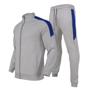 Fermeture éclair hommes blanc survêtement hommes vêtements survêtement deux pièces ensemble haute qualité sport survêtements pour hommes 2026 - Product Image 1