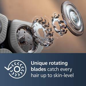 Afeitadora Eléctrica Inteligente de Triple Cuchilla para Hombre, Uso en Seco y Húmedo, Impermeable IPX7, Mini Afeitadora Facial en Negro, Idioma de Funcionamiento Alemán - Product Image 5