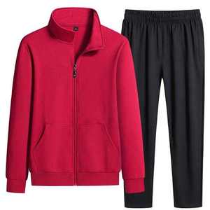 Chándal para hombre Primavera y otoño Nueva moda para hombre Deportes al aire libre sueltos Costura transpirable de dos piezas - Product Image 3