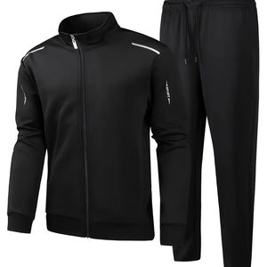 Nuevo chándal de moda, prendas de vestir, sudadera con capucha y cremallera con rayas laterales, ropa de gimnasio, ropa informal, chándal para hombres - Product Image 1