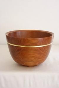 Bol à salade en bois fait à la main, vaisselle naturelle, bol de service décoratif en bois pour fruits et collations - Product Image 3