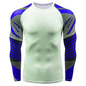Polyester Manches Longues Rash Guard Hommes Gym Rash Guard - Product Image 3