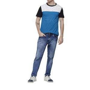 Camiseta de calle transpirable antibolitas de alta calidad para hombre, cómoda tela de poliéster/algodón sólida - Product Image 5