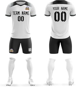 เสื้อฟุตบอลกางเกงขาสั้นผ้าโพลีเอสเตอร์100% แห้งเร็วสำหรับทุกเพศ - Product Image 1