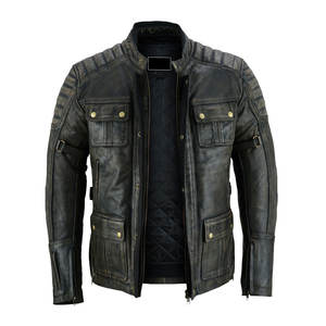 Best-seller Veste de moto en cuir véritable à bas prix Nouvelle veste de moto personnalisée à la mode Vestes de moto en cuir très résistantes - Product Image 5