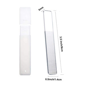 Lima de Uñas Profesional de Acero Inoxidable, Doble Cara, Recta, Mini, Grano 100, para Uñas Gruesas, Uñas Artificiales, Mejoras de Uñas, Competitiva - Product Image 3