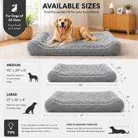 Lit pour chien de grande taille, lavable, écologique, luxueux et classique, avec mousse imperméable, confortable comme un canapé et housse amovible