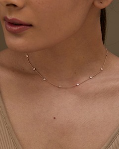Collar Clásico de Diamantes por Metro, Mediano, 0.46 Ct, Diamante Natural, Color G-H, Claridad VS, Oro Sólido de 14K, Disponible para Pedidos al por Mayor - Product Image 1