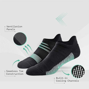 Calcetines atléticos que absorben la humedad de rendimiento con logotipo personalizado con función antibacteriana personalizados para equipos deportivos pedidos al por mayor - Product Image 2