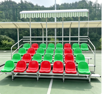 Tribune mobile en alliage d'aluminium à 4 rangées, assemblage rapide, pour terrain de football et événements sportifs