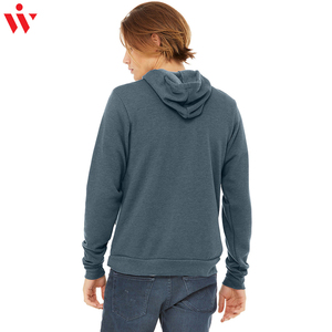 Pull à capuche en molleton 100 % coton pour homme, décontracté, hiver, avec logo personnalisé imprimé, couleur unie, teinture numérique, vente en gros - Product Image 6